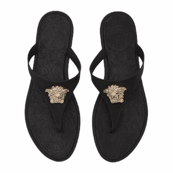 medusa palazzo thong sandals